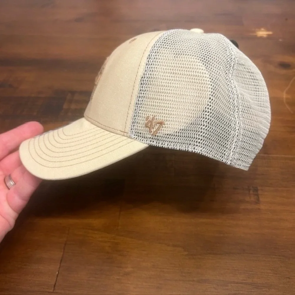 '47 Brand Boston Bruins Centennial Women's MVP Trucker Hat Adjustable Tan NEW